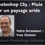 Pluie sur un paysage aride avec Photoshop