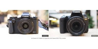 Test Canon G1 X Mark III vs Canon EOS 77D